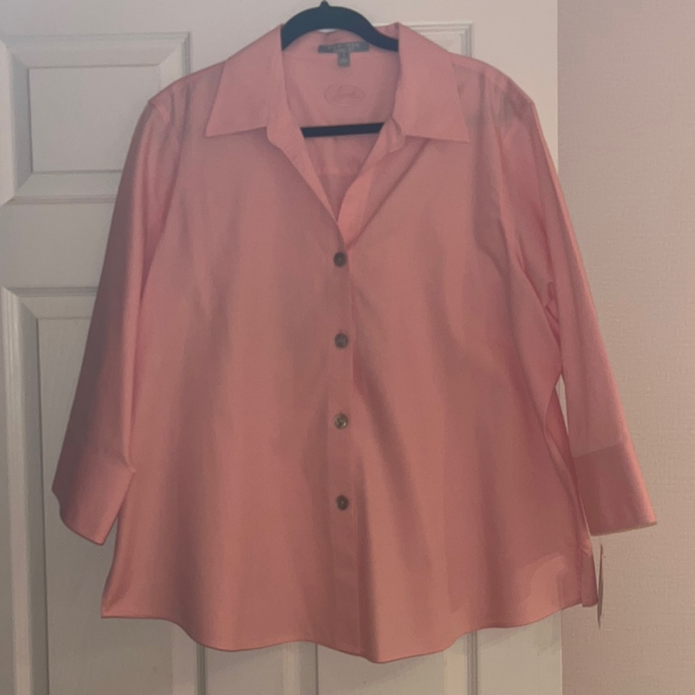 Melon Colored Button Down Shirt!